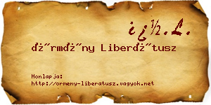 Örmény Liberátusz névjegykártya